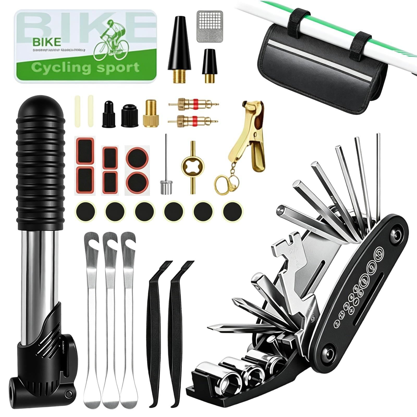 Merkloze Fietsen Reparatieset met Multifunctionele Gereedschappen