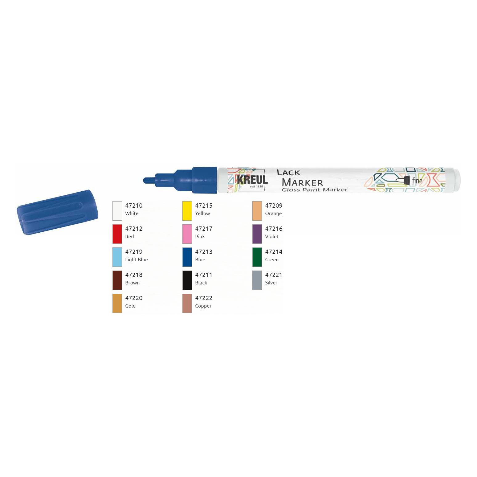 Kreul Lackmarker "Gloss Paint Marker", fine, gelb (1x) (47215)