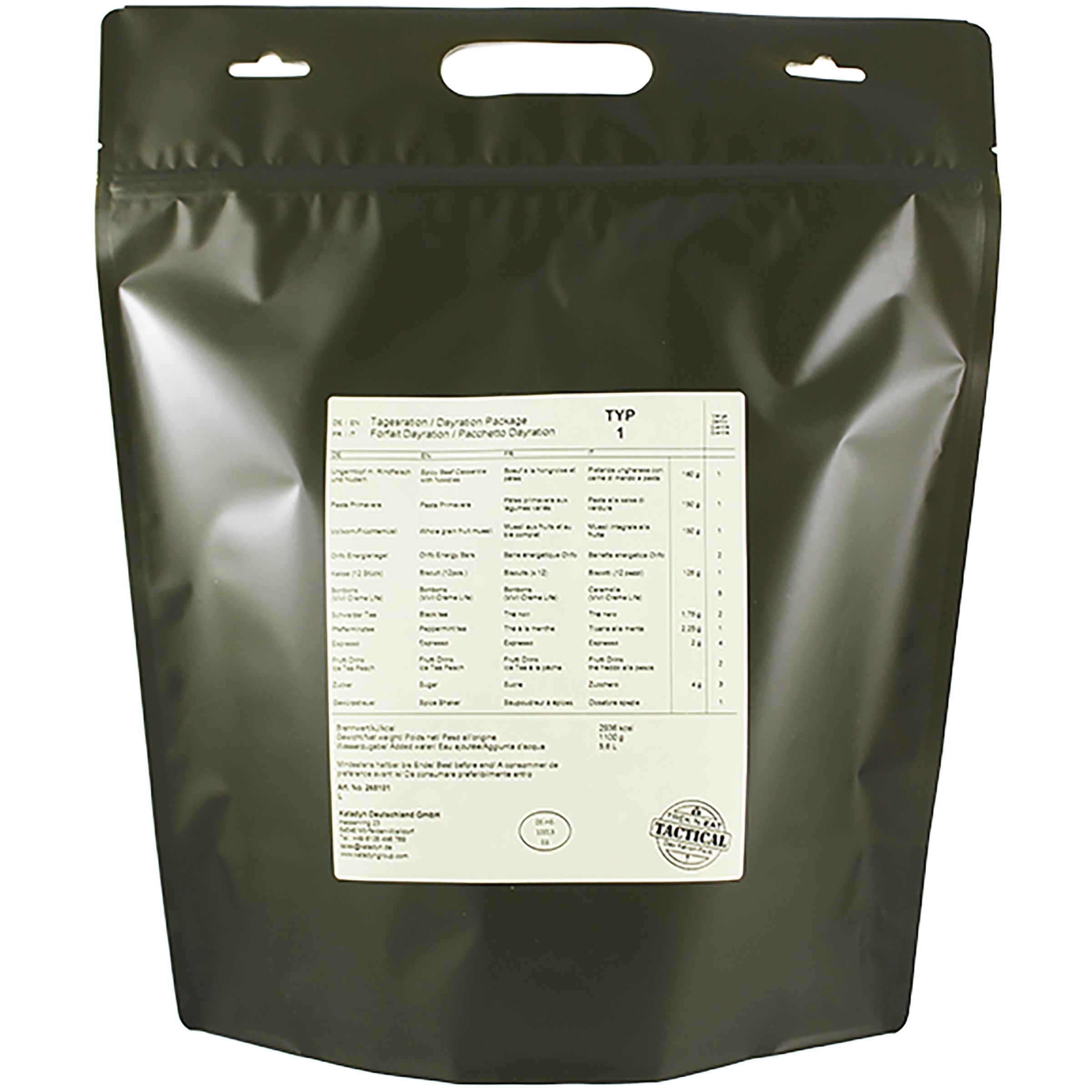 Trek'n Eat Day Ration Pack Typ 1 Tactical Line Trekkingnahrung Größe 1,1kg