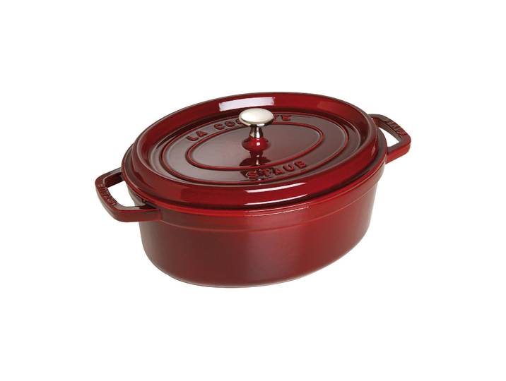 STAUB Staub La Cocotte ovaler Topf Gusseisen 4,2 L Granatrot