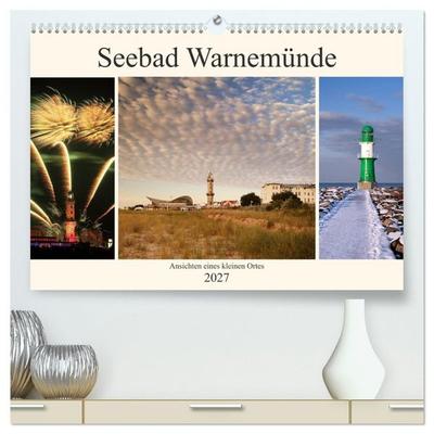Seebad Warnemünde (hochwertiger Premium Wandkalender 2027 DIN A2 quer), Kunstdruck in Hochglanz