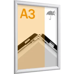 Klapprahmen A3 wetterfest silber, Aluminium