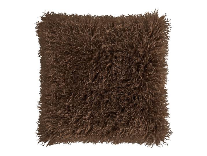 HOUSE NORDIC Kissen ZARIA 45x45cm rotbraun künstliches fell