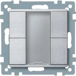 Schneider Electric MTN627660 Taster 2fach plus, aluminium, System M