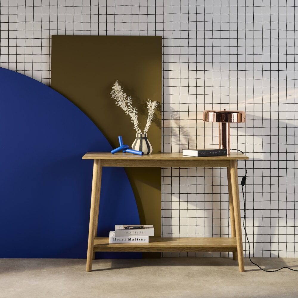 sweeek Console scandinave effet frêne Marron 110x76x35cm