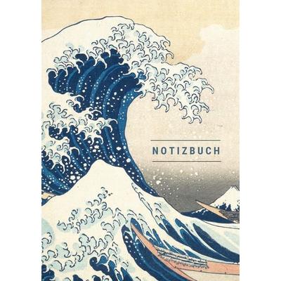 Notizbuch klein A5 liniert - Notizheft 44 Seiten 90g/m² - Softcover Hokusai 'Die große Welle vor Kanagawa'- Papier, Taschenbuch von Notizbuch