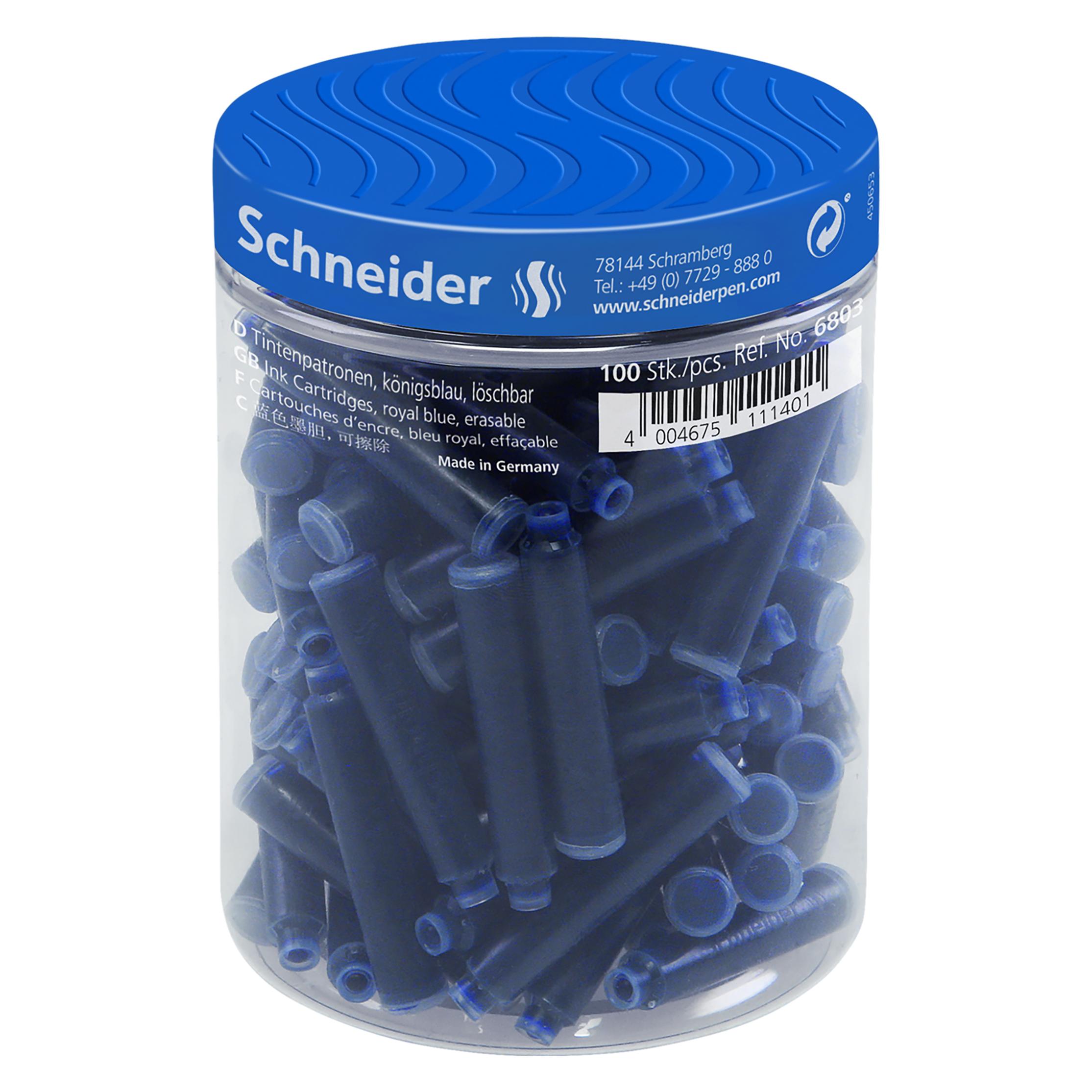 Schneider Tintenpatronen (Blau, 100 Stk.) (6803)