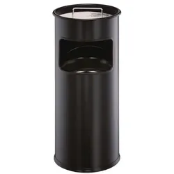 Durable Stand-Papierkorb mit Ascher schwarz, 62 cm
