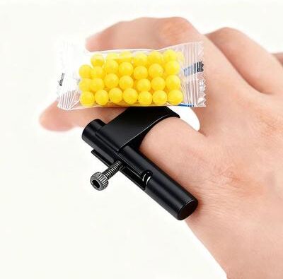 Uplift Treasures Mini Paper Ball Launcher Prank Toy Party Favor black