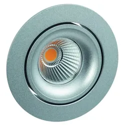 Rutec ALU57309WWD schwenkb, rund, silber,6W, IP40,3000K, LED-Einbaustrahler