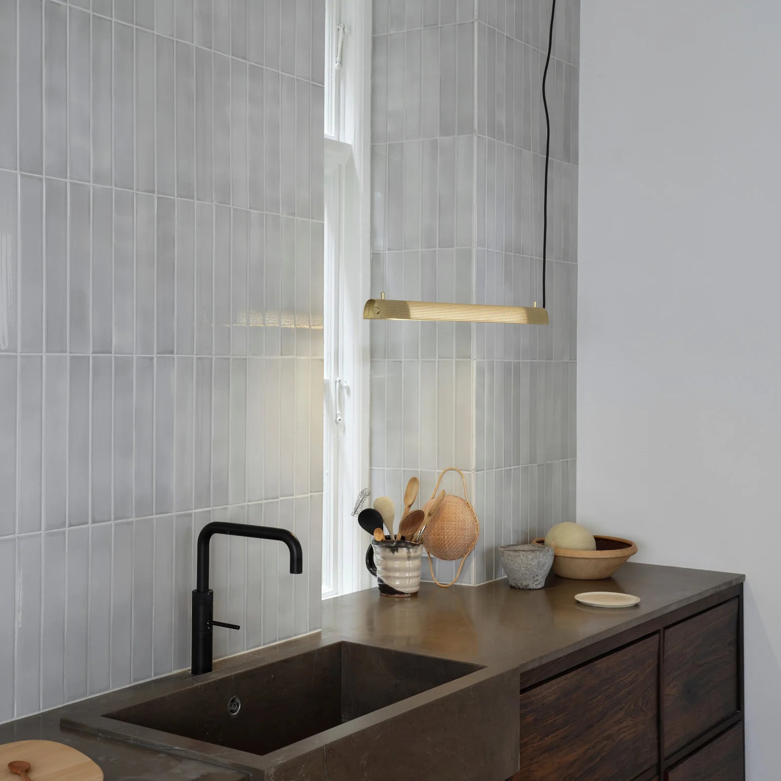 GEJST Radent hanglamp messingkleur metaal L 70 cm