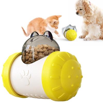 Everyday Crate Interactive Bear Treat Dispensing Pet Toy For Cats & Dogs With Self Balancing Design yellow White