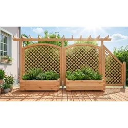 Garten Pergola Premium Verlängerung – Holzpergola aus naturbelassenem Douglasienholz – einreihige Pergola – Pergola für Garten & Außenbereich
