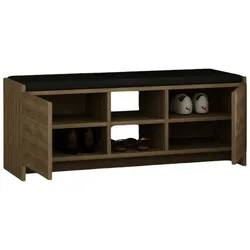 Dmora Schuhschrank Dbarrec, Schuhregal, Mehrzweck-Eingangsgarderobe, Möbel für Schuhe, 110x37h43 cm, Eiche