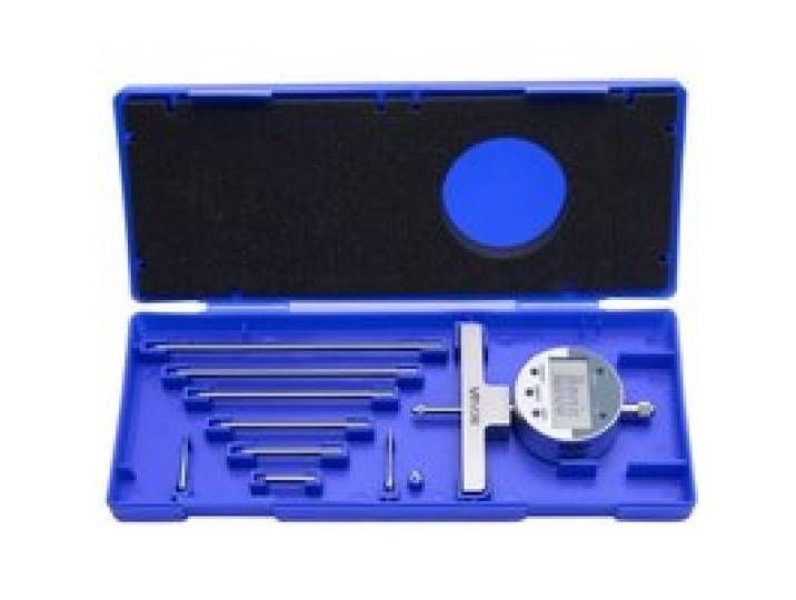 VEVOR Micromètre de Profondeur Numérique 0-558,8 mm 0-22 pouces Jauge de Profondeur Résolution 0,01 mm 0,0005 pouce Outil Mesure pour Rainures, Décalages, Trous, avec 4 Enclumes, mm pouce Commutable