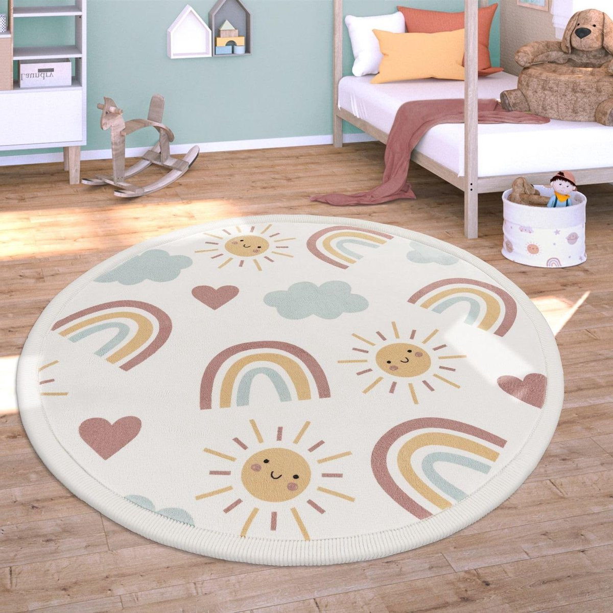 Zacht Kinderkamer Vloerkleed van Polyester met Antislip Onderkant