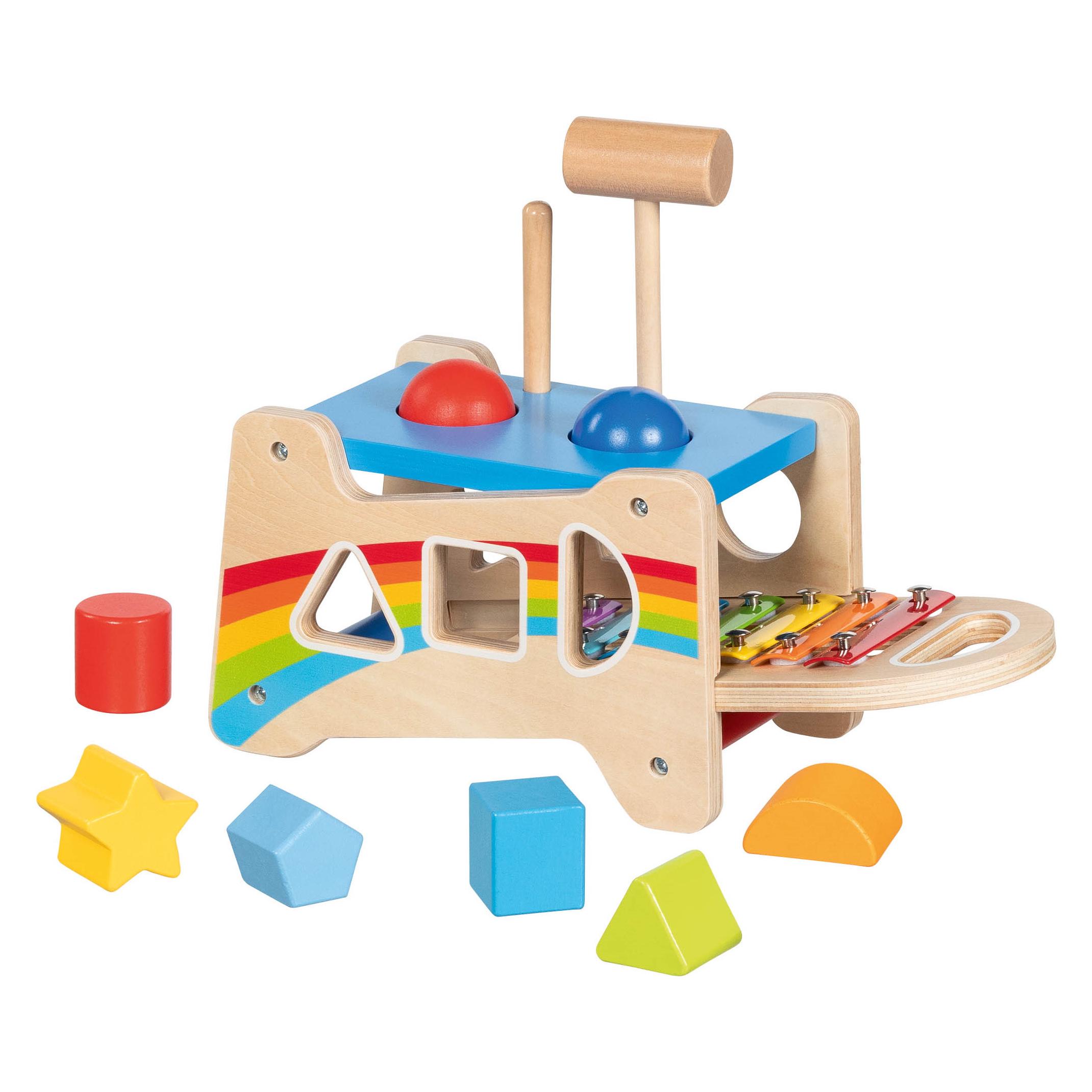 Goki Hammerbank mit Xylophon und Sortierfunktion (Deutsch, Englisch, Französisch, Italienisch) (58304)
