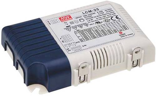 Mean Well LCM-25DA LED-Treiber Konstantstrom 25W 0.35 - 1.05A 6 - 54 V/DC dimmbar, PFC-Schaltkreis, Überlastschutz 1St.