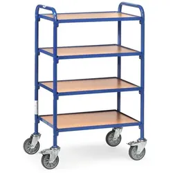 Beistellwagen 32930, 4 starre Ebenen, Tragkraft 250kg - blau
