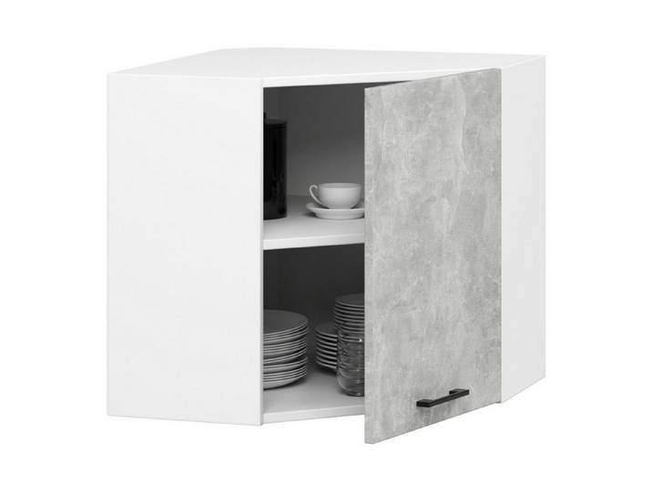 Raumhirsch Furniture Hängeschrank Hängeschrank Küche - Moderner Stauraum - Wandschrank 60 cm Pflegeleichte Oberfläche in mattschwarz & mattweiß