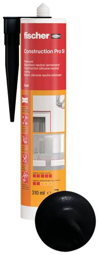 Fischer DBSA Bau-Silikon Herstellerfarbe Schwarz 053094 310ml