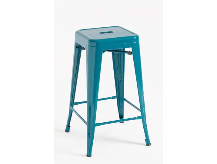 4er Set Torix Niedrige Hocker 65 cm - Blaugrün