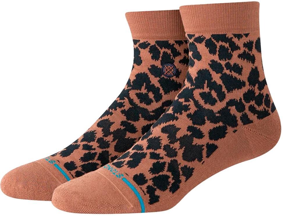 Stance  - Mid Sock Love Leopard Brown - M - Chaussettes
