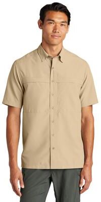 Port Authority W961 Short Sleeve UV Daybreak Shirt in Oat size 2XL   Polyester