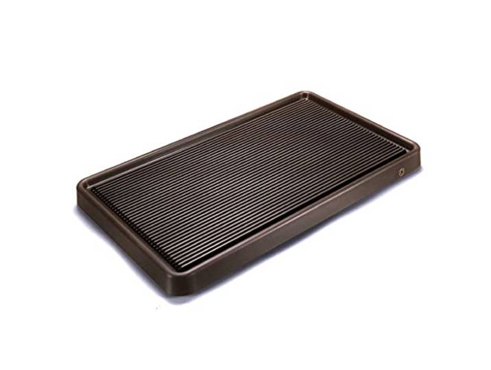 GaoYunQin Bakelit-Tee Serviertablett, Tablettablauf Haushalt Kung Fu Tee-Set Tablett, Abnehmbares Design Geeignet für Büro (Color : Brown, Size : 60x40x5cm)
