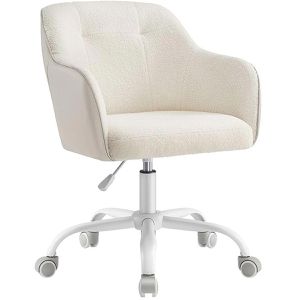 Songmics Bürostuhl OBG019W01, cappuccino, Stoff, belastbar bis 110 kg