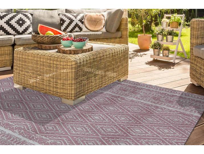 Teppich KAYOOM Sunny 110 , pink, B:80cm H:8mm L:150cm, Polyester, Teppiche, Teppich, Besonders pflegeleicht. Im Innen- und Aussenbereich verwendbar.