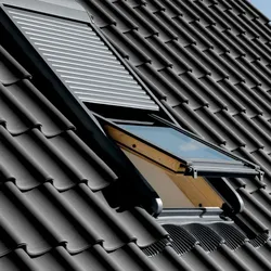 VELUX Elektro-Rollladen SML 0000S Aluminium Dunkelgrau, 75x124 cm (YK45)