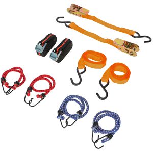 Kerbl Spanngurt Zurrgurtset 37993, Spanngurte & Gepäckspanner, DIN EN 12195-2, 8-teilig