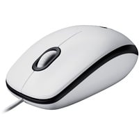 M100, Maus weiß/grau, kompatibel mit Windows/macOS/ChromeOS/Linux