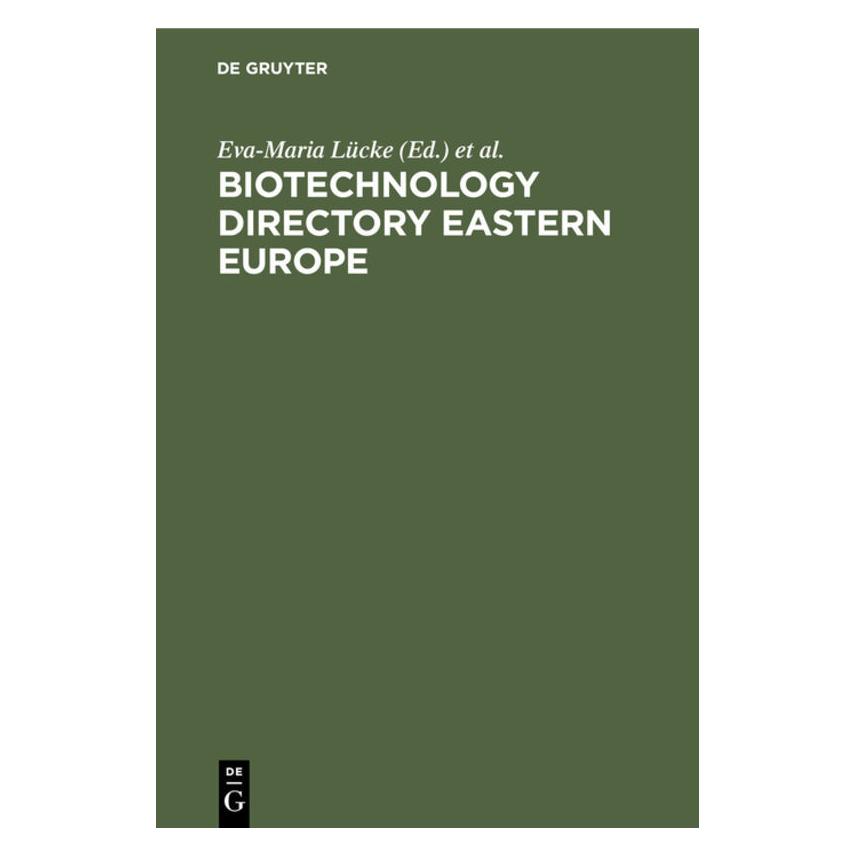 De Gruyter Biotechnology Directory Eastern Europe (Englisch, Hardcover) (67761391)