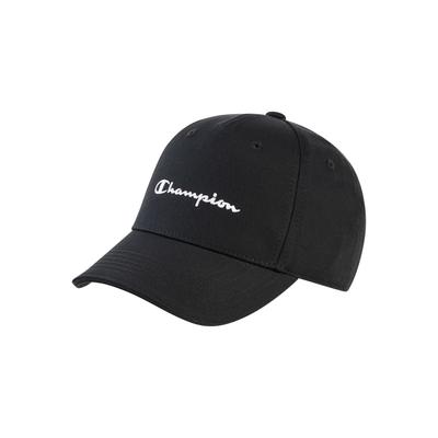 Baseball Cap CHAMPION "Junior Baseball Cap with Big Logo", Jungen, nbk, ns, Twill, Baumwolle, Baumwollmischung, unifarben, Caps, für Jugendliche, mit verstellbarem Klettverschluss, sportlicher Stil