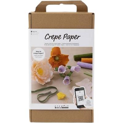 Creativ Company DIY Sets Krepppapier Starter Kreativ Set Krepppapier, Sortierte Farben, 105 g, Kreativ Box