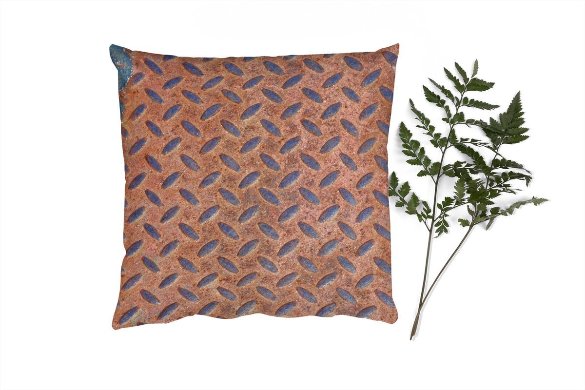 PillowMonkey Sierenkussen Diamantplaat Retro Roest 45x45 cm