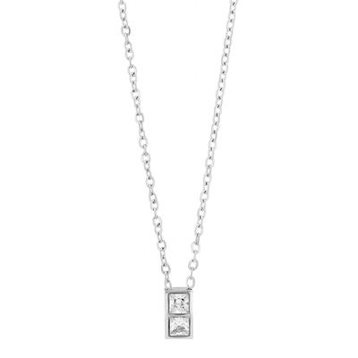 Kette mit Anhänger ADELIA´S "Damen Edelstahl Halskette mit Anhänger unbekannt cm", silber, Halsketten, Damen, unbekannt, Edelstahl
