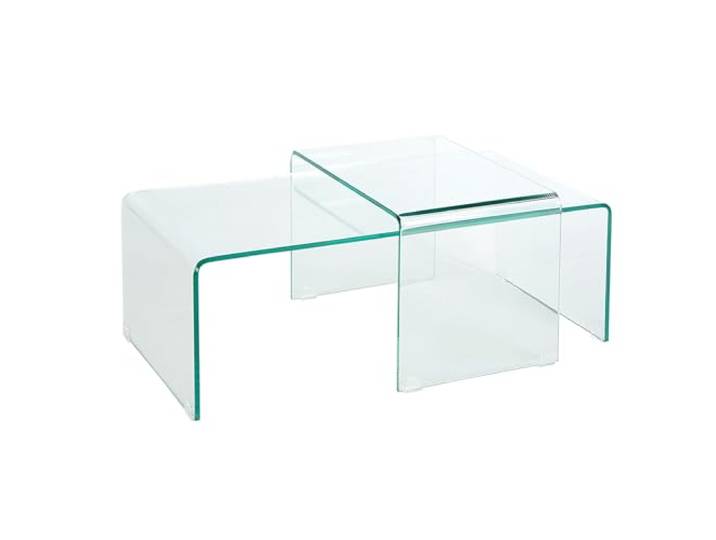 Couchtisch FANTOME 100cm - grün transparent - Sicherheitsglas Beistelltisch Montiert, hochwertig, stabile Konstruktion, angenehme Haptik, belastbar, abgerundeten Ecken