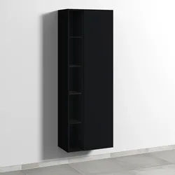 Sanipa Stauraumschrank „3way“ 600 × 1700 × 345 mm Anschlag rechts, in Schwarz (matt), Anschlag rechts