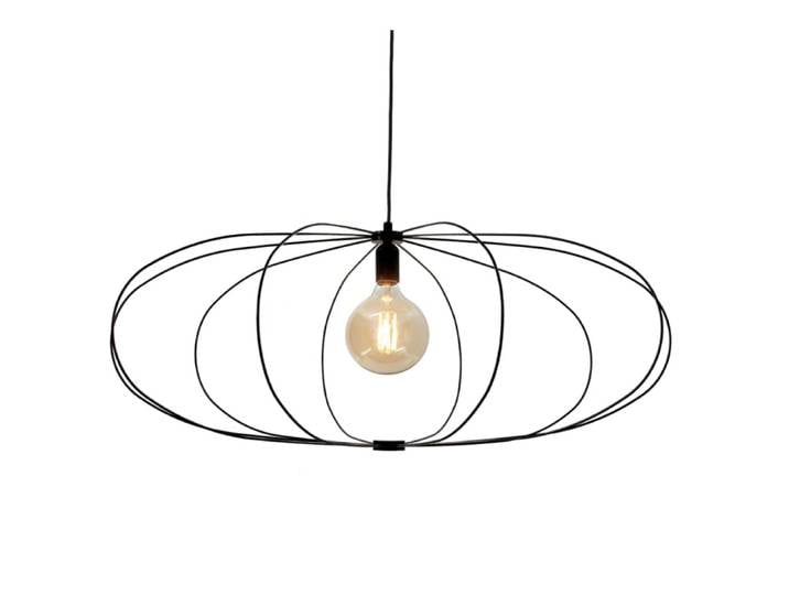 Suspension filaire ovale noir d.90cm