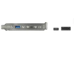 DeLOCK Slotblech mit 1 x USB Type-C™ und 1 x USB Typ-A Port
