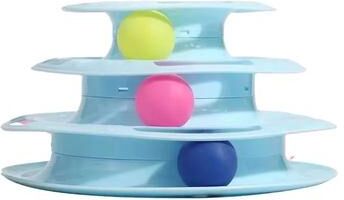 Pet Hub Interactive Cat Toy Titan's Tower three Layers Blue