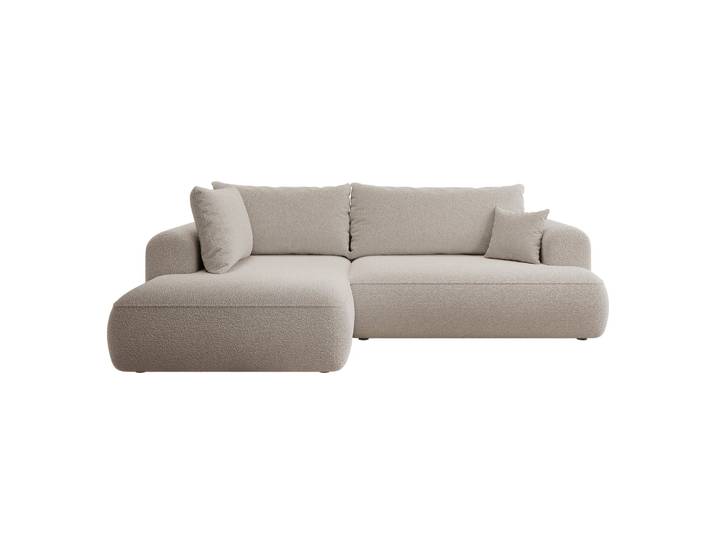 Ecksofa mit Schlaffunktion Ovo, L-förmig, mit Armlehne und