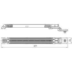 Geze, Türöffner + Türschliesser, Nachrüstkit ECline ISM / ISM BG Gleitschiene (Indoor)
