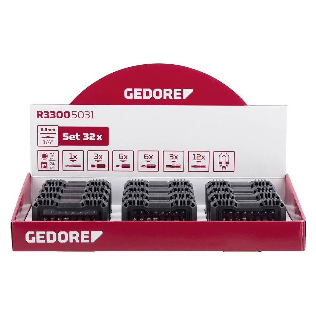 Gedore Display 12xBit-Box 1/4 SL+PH+PZ+TX 32tlg (R33009032)