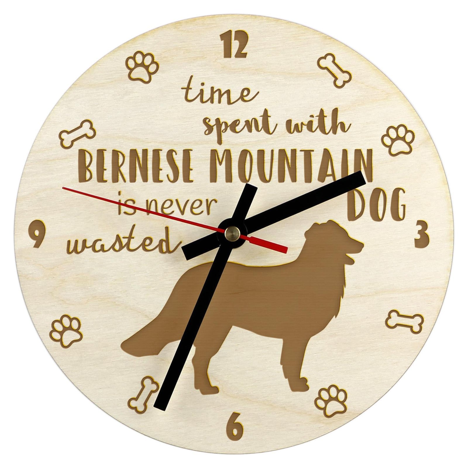 Art-Dog Wandklok Berner Sennenhond