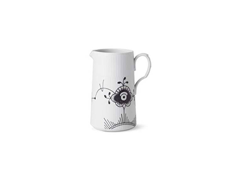 Royal Copenhagen Krug Black Fluted Mega Porzellan Weiß-Schwarz, Fassungsvermögen: 1,5l, 1052397