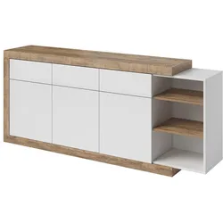 SIDEBOARD Azior Weiß und Holz